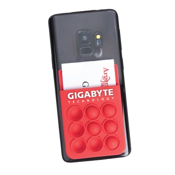 Push Pop Stress Relieving Phone Wallet - Personalization Available from Positive Promotions