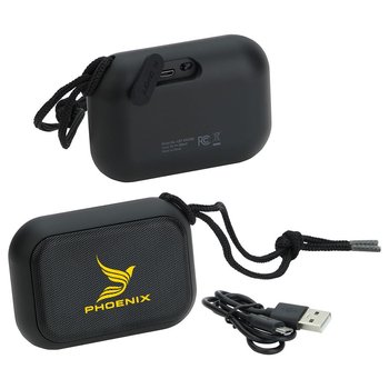 Waterproof Wireless Speaker with Lanyard - Personalization Available from Positive Promotions