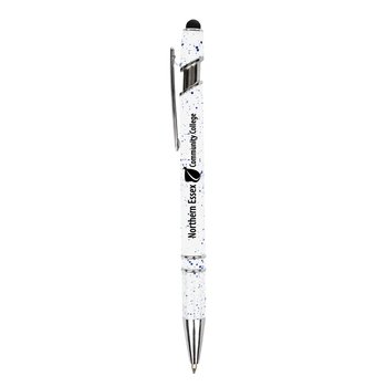 Crown Deluxe Campfire Speckled Finish Click-Action Stylus Pen - Personalization Available from Positive Promotions