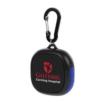 Sport Waterproof Bluetooth® Speaker on Carabiner - Full-Color Personalization Available from Positive Promotions