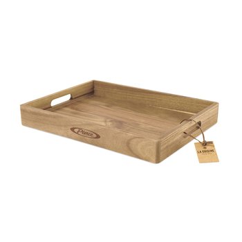 Acacia Wood Charcuterie Board Serving Tray - Laser-Engraved Personalization Available from Positive Promotions