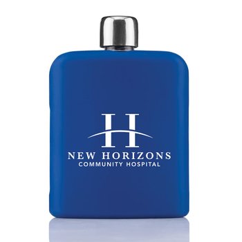 Smooth Break-Resistant Glass Flask 6-Oz. - Personalization Available from Positive Promotions