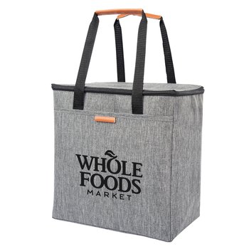 Hermosa 24-Can Heathered Cooler Tote - Personalization Available from Positive Promotions