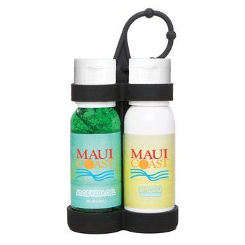 Hand Sanitizer & Sunscreen with Silicone Carabiner - Full-Color Personalization Available from Positive Promotions