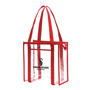 Secure Clear Stadium Tote Bag - Personalization Available from Positive Promotions