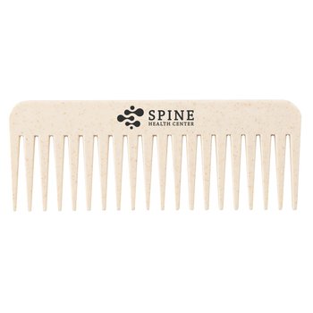 Wheat-Straw Wide-Tooth Comb - Personalization Available from Positive Promotions