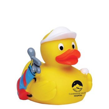 Golf Rubber Duck - Personalization Available from Positive Promotions