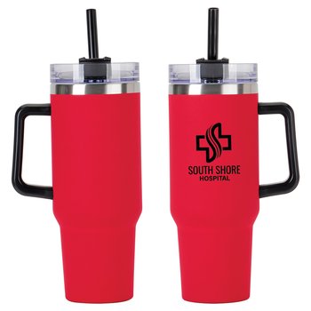 Colossal Stainless-Steel Mug with Handle 40-Oz. - Personalization Available from Positive Promotions