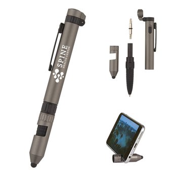 Trek 6-in-1 Multi-Tool Pen - Personalization Available from Positive Promotions