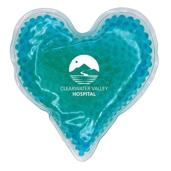 Heart Hot/Cold Pack with Gel Beads - Personalization Available from Positive Promotions