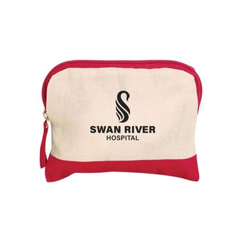 Contrast Cotton Accessory Bag - Personalization Available from Positive Promotions