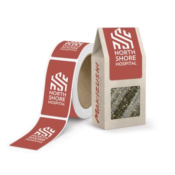 Sticker Labels - Roll of 1,000 - Personalization Available from Positive Promotions