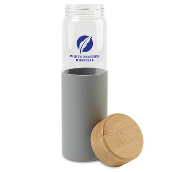 Aviana Journey Tritan Bottle with Bamboo Lid 20-Oz. - Personalization Available from Positive Promotions