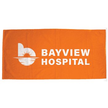 Value Terry Beach Towel - Personalization Available from Positive Promotions