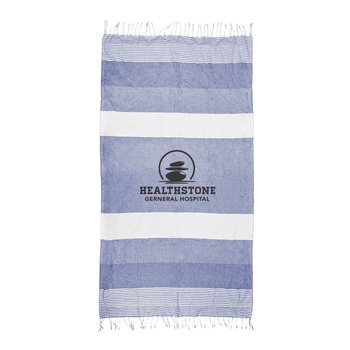 Woven Cotton Peshtemal Beach Towel - Personalization Available from Positive Promotions
