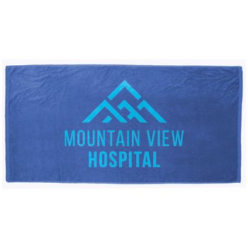 XL Heavyweight Beach Towel - Tone-on-Tone Personalization Available from Positive Promotions