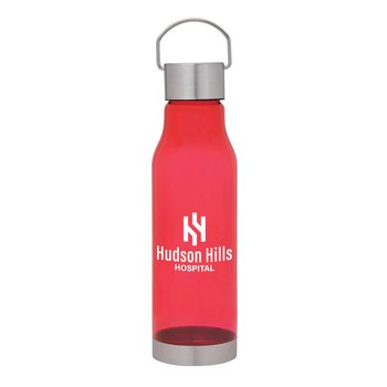 Recycled rPET Water Bottle 20 oz. With Stainless Lid - One-Color Personalization Available from Positive Promotions