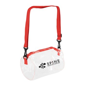 See-Through Clear Barrel Bag - One-Color Personalization Available from Positive Promotions