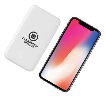 Smooth Pocket-Sized Power Bank 5,000 mAh - One-Color Personalization Available from Positive Promotions