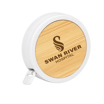 Bamboo Tape Measure - Personalization Available from Positive Promotions