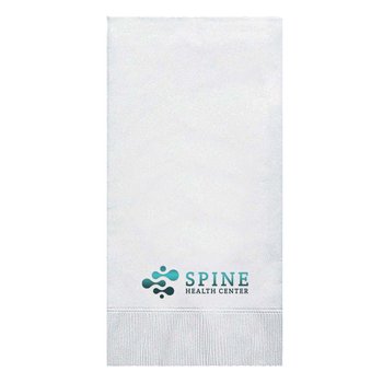 3-Ply White Hand Towel - Foil-Stamped Personalization Available from Positive Promotions