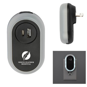 Type-C Adapter Night Light - Personalization Available from Positive Promotions