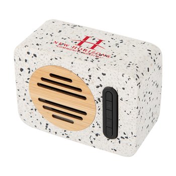 Terrazzo & Bamboo Bluetooth® Speaker - Personalization Available from Positive Promotions