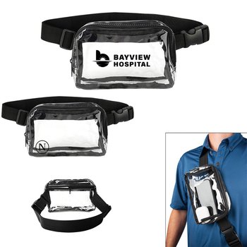 Clear All Day Belt Bag - One-Color Personalization Available from Positive Promotions