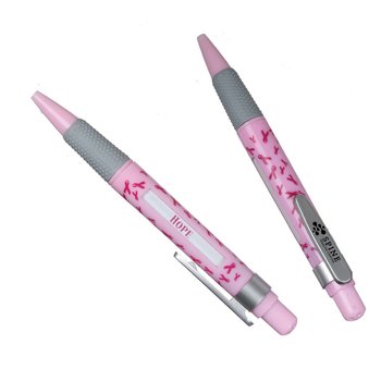 Pink Ribbon Message Pen - One-Color Personalization Available from Positive Promotions