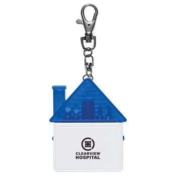 House-Shaped Tool Kit Keychain - One-Color Personalization Available from Positive Promotions
