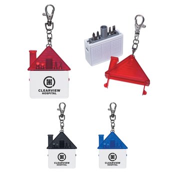 House-Shaped Tool Kit Keychain - One-Color Personalization Available ...