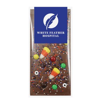 Halloween Belgian Chocolate Bar - One-Color Personalization Available from Positive Promotions