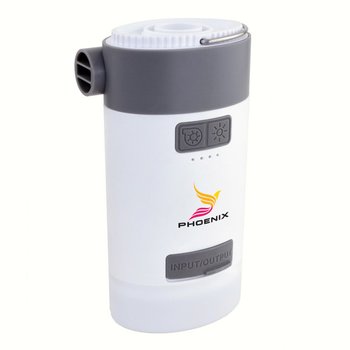 3-in-1 Air Pump Solar Power Bank Camp Lantern - Full-Color Personalization Available from Positive Promotions