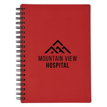 Rubberized Spiral Notebook - Personalization Available from Positive Promotions