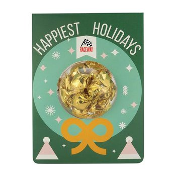 Wreath Billboard Candy Card with Wrapped Hard Candy - Full-Color Personalization Available from Positive Promotions