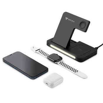 3-in-1 Qi Wireless Charging Station with Light - Personalization Available from Positive Promotions