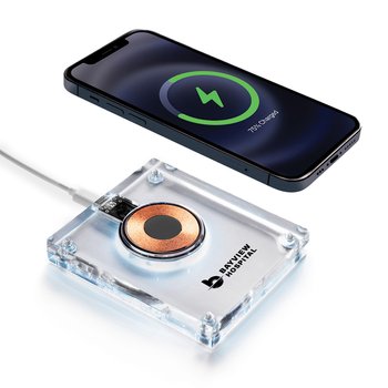 Lightning Qi Wireless Charging Pad 15W - Personalization Available from Positive Promotions