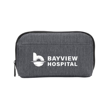 Recycled Heathered Tech Organizer Pouch - Personalization Available from Positive Promotions