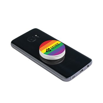 Pop-Up Rainbow Pride Phone Holder - Personalization Available from Positive Promotions