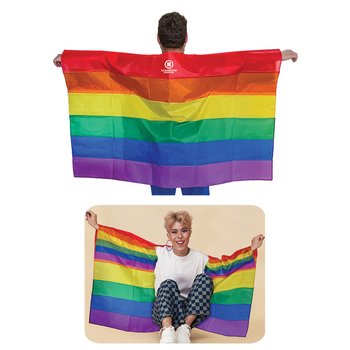 Rainbow Pride Body Flag - One-Color Personalization Available from Positive Promotions