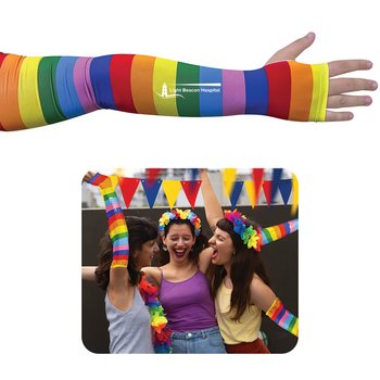Rainbow Pride Arm Sleeve - One-Color Personalization Available from Positive Promotions