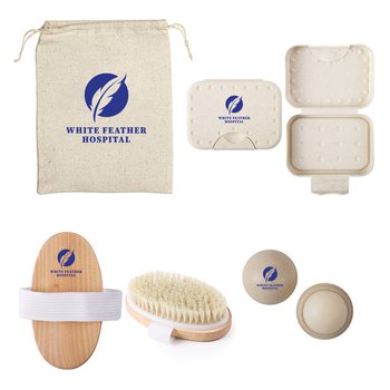 Natural Spa Day Shower Kit - Personalization Available from Positive Promotions