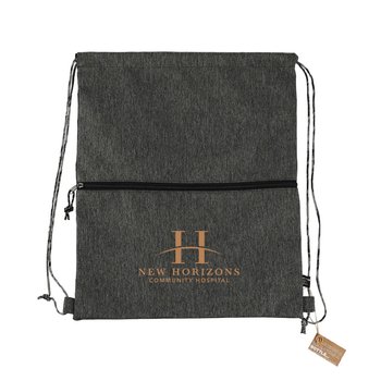 Recycled rPET Drawstring Bag - Personalization Available from Positive Promotions