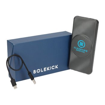 Fast MagClick 15W Wireless Charging Pad & Power Bank 10,000-mAh - Personalization Available from Positive Promotions