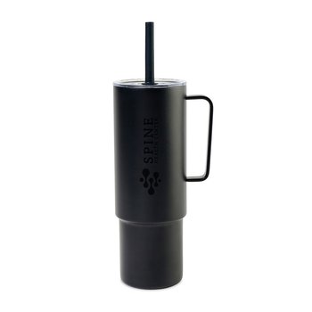 MiiR® Recycled Tumbler 32 oz. With Handle & Straw - Laser-Engraved Personalization Available from Positive Promotions