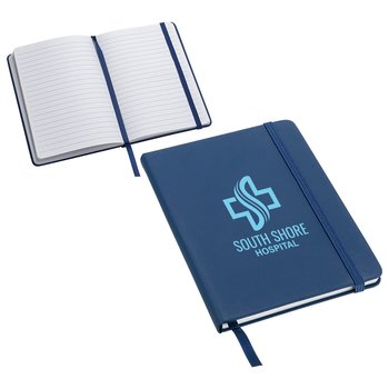 Splashy Hardcover Journal - One-Color Personalization Available from Positive Promotions
