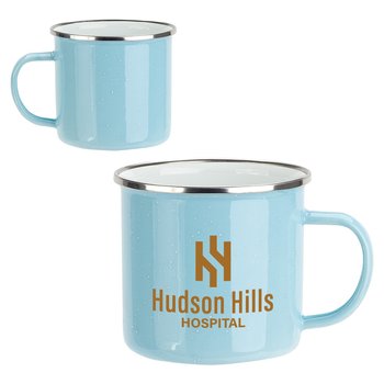 Finley Speckled Iron Camp Mug 16 oz. - One-Color Personalization Available from Positive Promotions