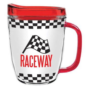 Tritan Double-Walled Coffee Mug 12-Oz. with Lid - Full-Color Personalization Available from Positive Promotions