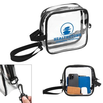 Crystal Clear Crossbody Bag - One-Color Personalization Available from Positive Promotions