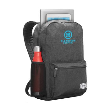 Solo NY Recycled Antimicrobial Water-Resistant Backpack - One-Color Personalization Available from Positive Promotions